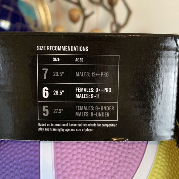 Wilson Caitlin Clark Inspire WNBA Basketball Sz 6 Rookie Of The Year Pink Purple - Picture 5 of 5